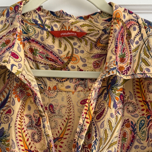 Sundance Paisley Blouse in Red and Gold - Picture 2 of 5